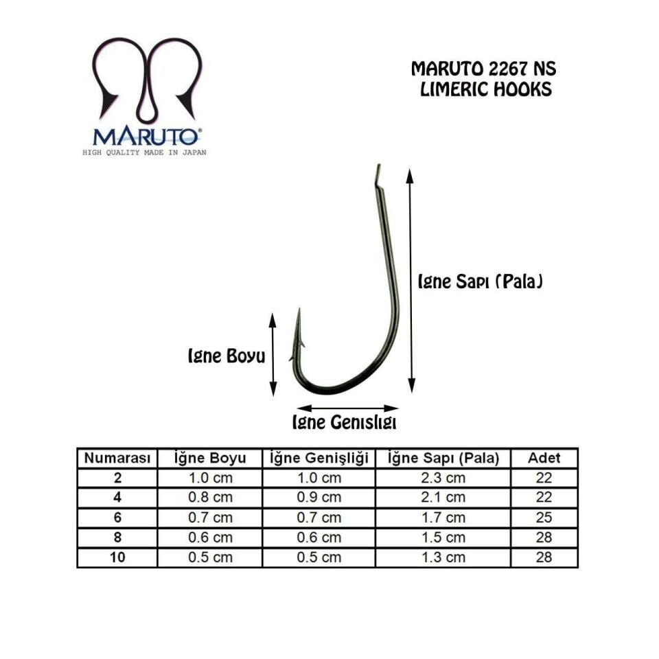 Maruto 2267 Black Nikel Olta İğnesi 1