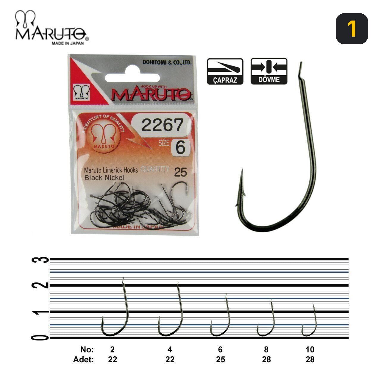 Maruto 2267 Black Nikel Olta İğnesi 1