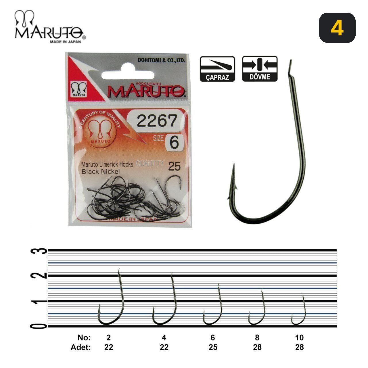Maruto 2267 Black Nikel Olta İğnesi 4