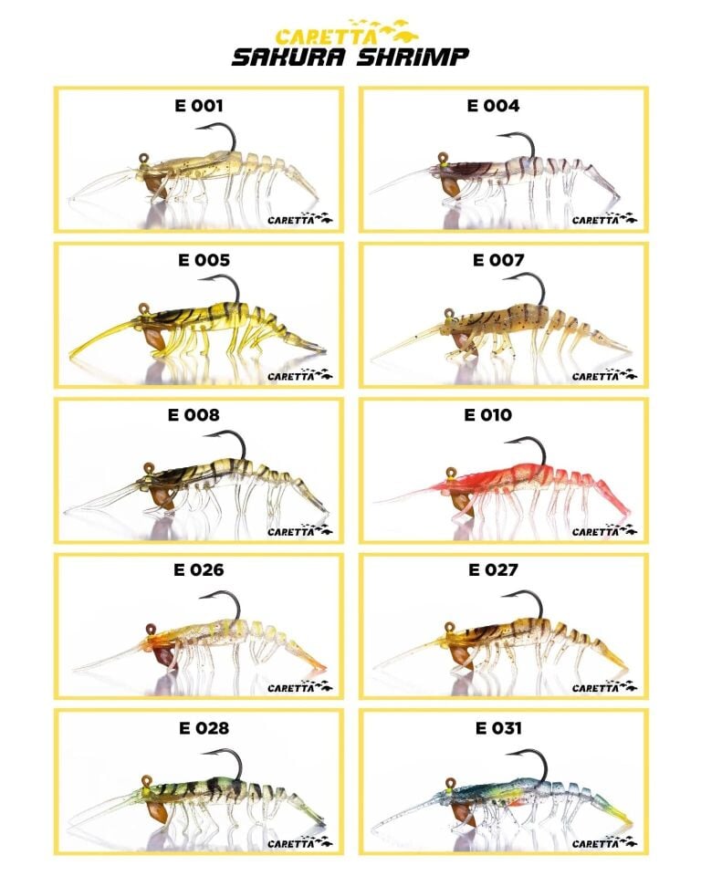 Caretta Sakura Shrimp 6,5g 76mm Silikon Yem