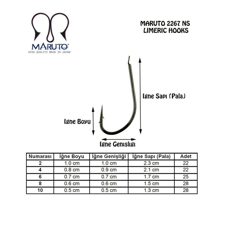 Maruto 2267 Black Nikel Olta İğnesi 6