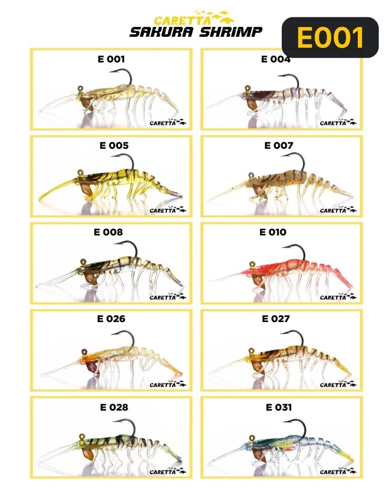 Caretta Sakura Shrimp 6,5g 76mm Silikon Yem