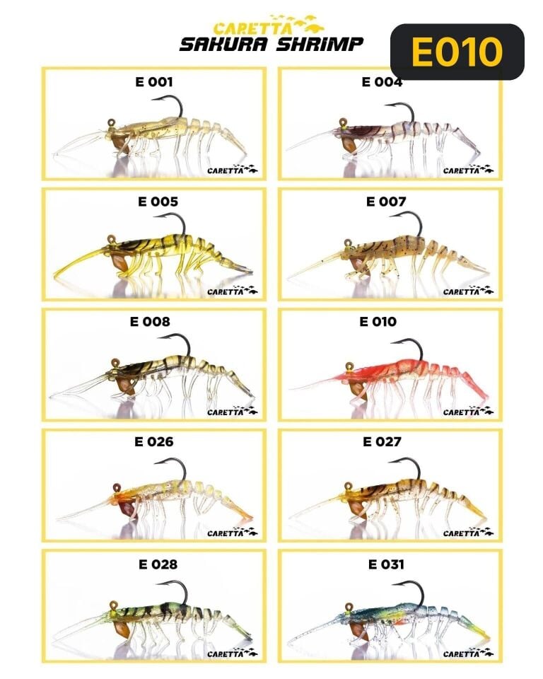 Caretta Sakura Shrimp 6,5g 76mm Silikon Yem