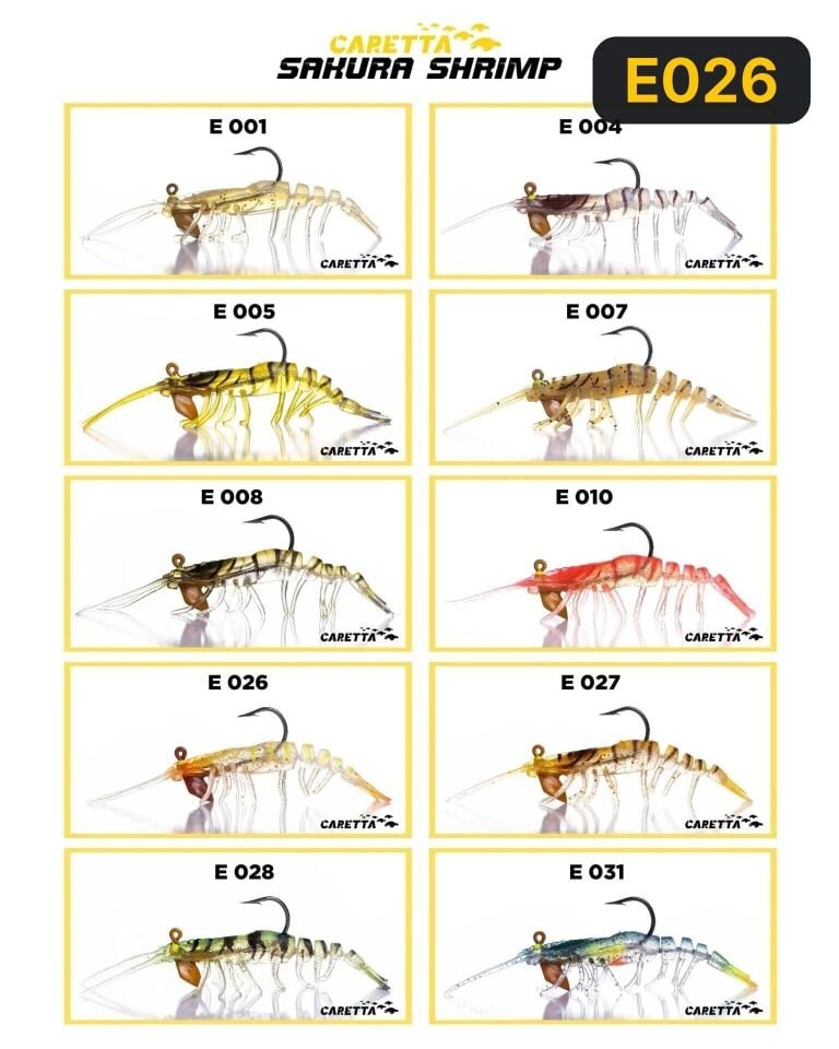 Caretta Sakura Shrimp 6,5g 76mm Silikon Yem