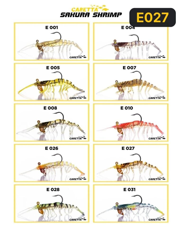 Caretta Sakura Shrimp 6,5g 76mm Silikon Yem