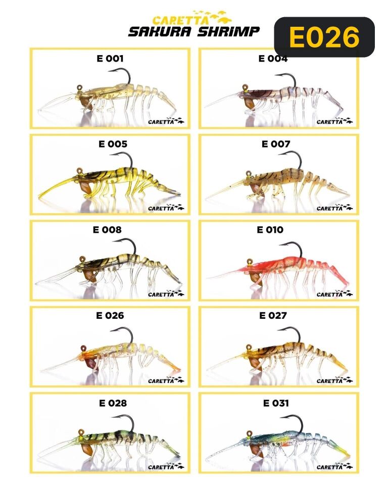 Caretta Sakura Shrimp 6,5g 76mm Silikon Yem E026