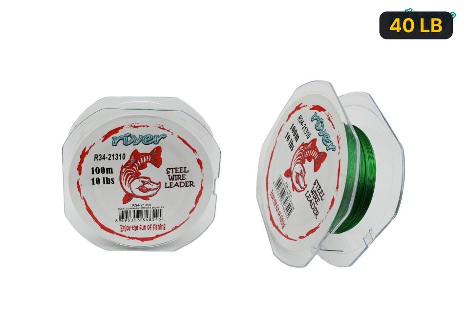 River Çelik Tel Makara 100M Yeşil 40 LB