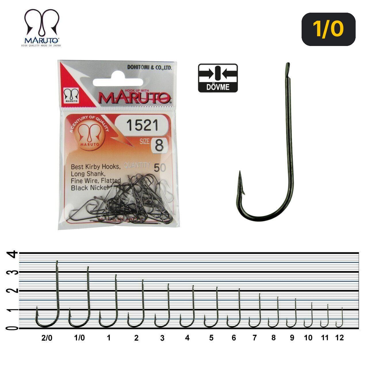 Maruto 1521 Bn Olta İğnesi 1/0