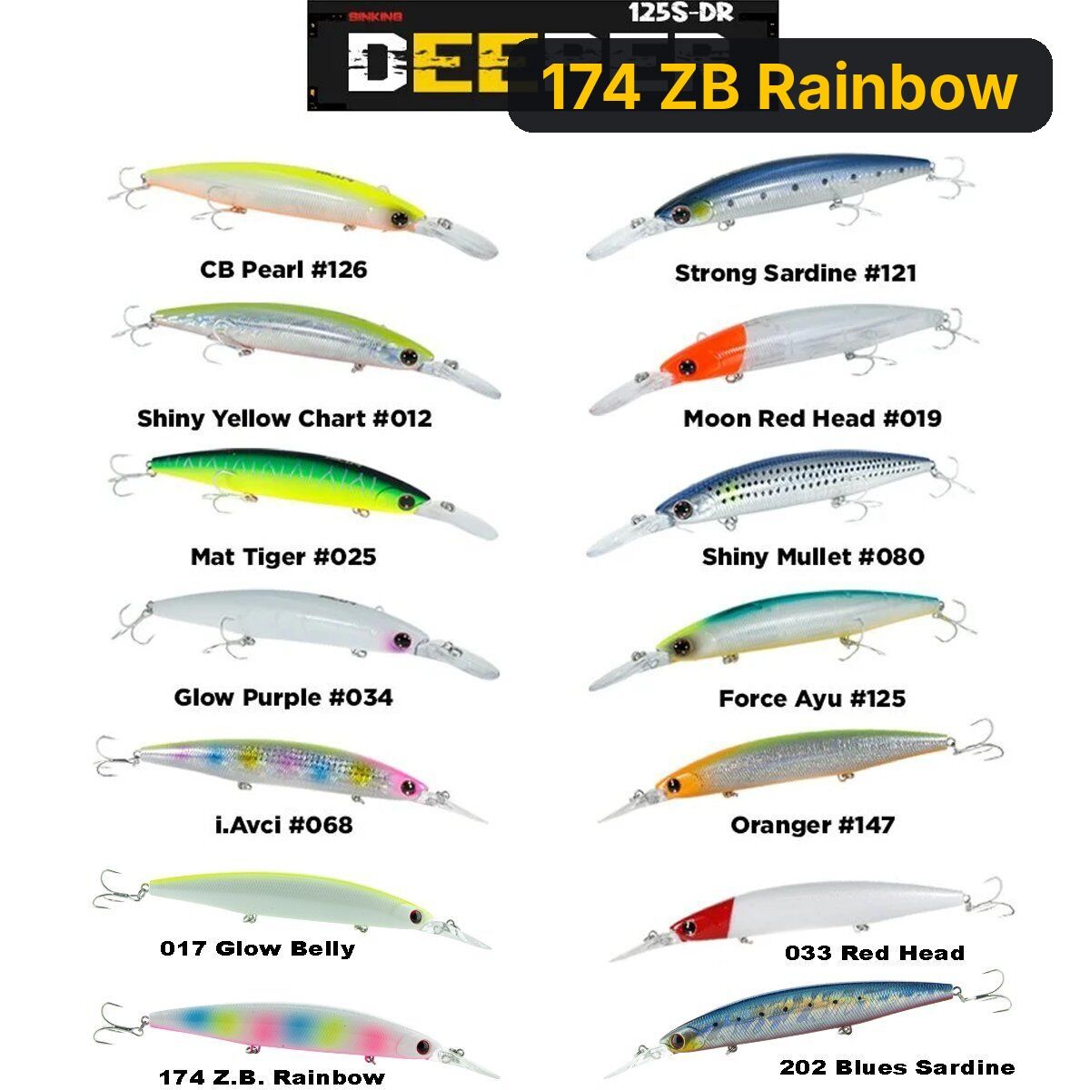 Fujin Deeper 125mm 26gr Slow Sinking Maket Balık 174 ZB Rainbow