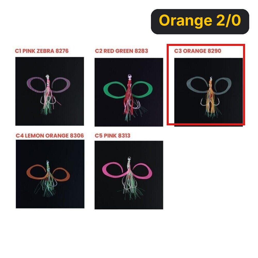 Seabor Squid Hook Skirt Orange 2/0