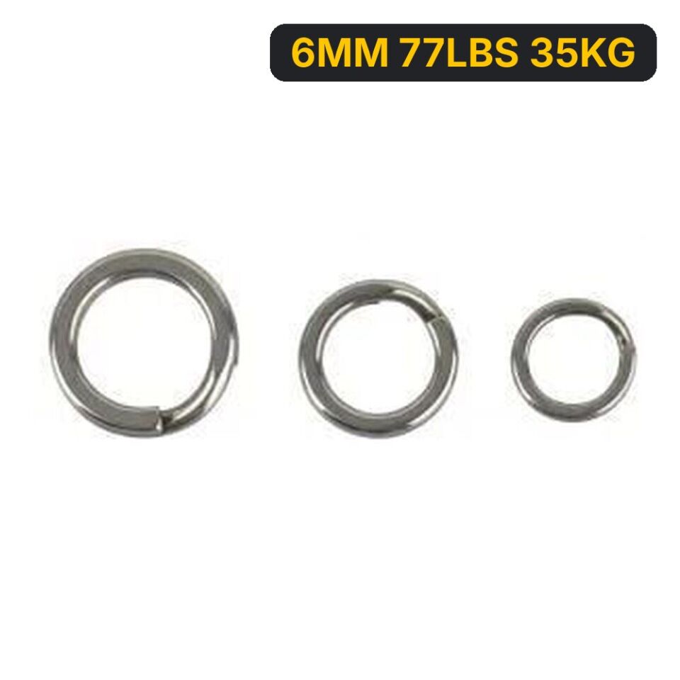 Savage Gear Split ring SS+BLN 10+10 6MM 77LBS 35KG