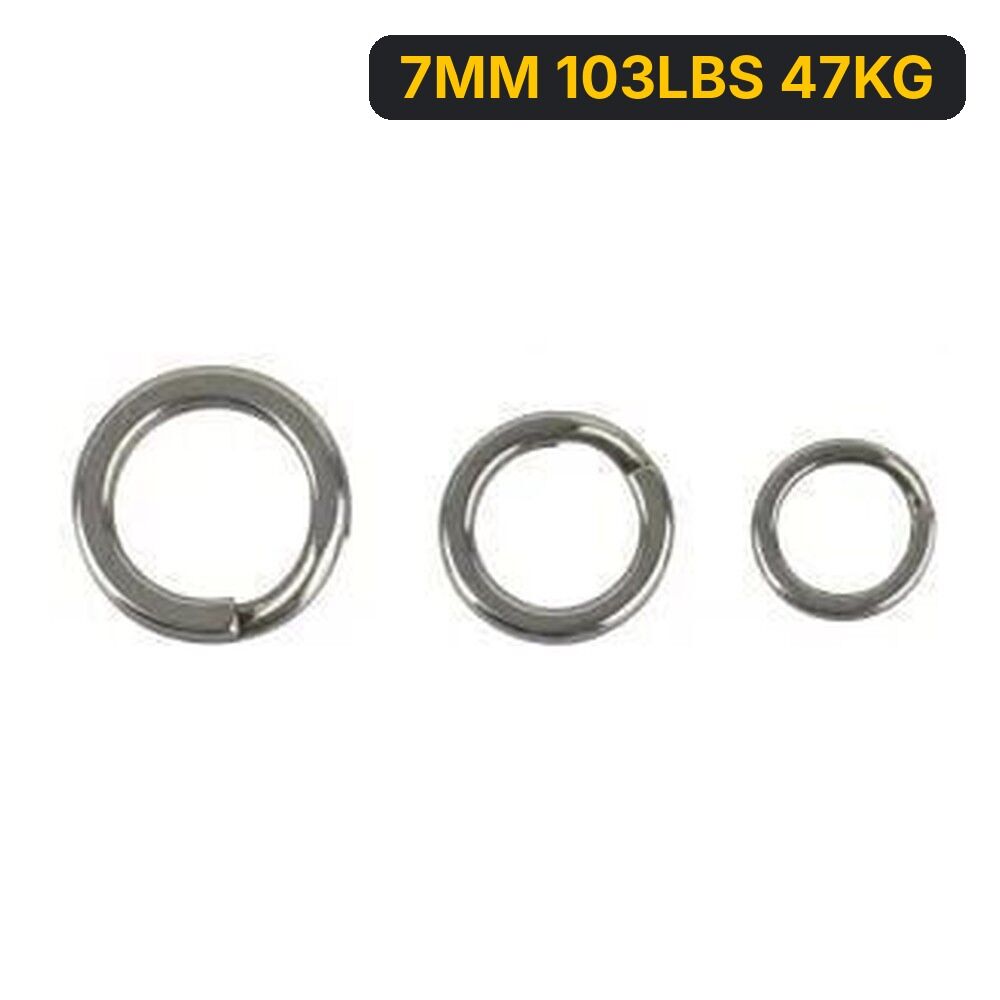 Savage Gear Split ring SS+BLN 10+10 7MM 103LBS 47KG