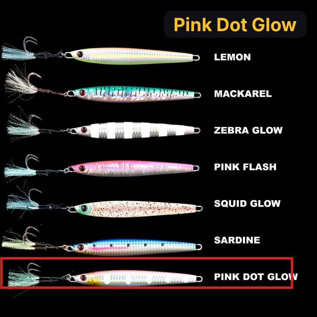 Ryuji Salty Jig 120gr Metal Yem Pink Dot Glow