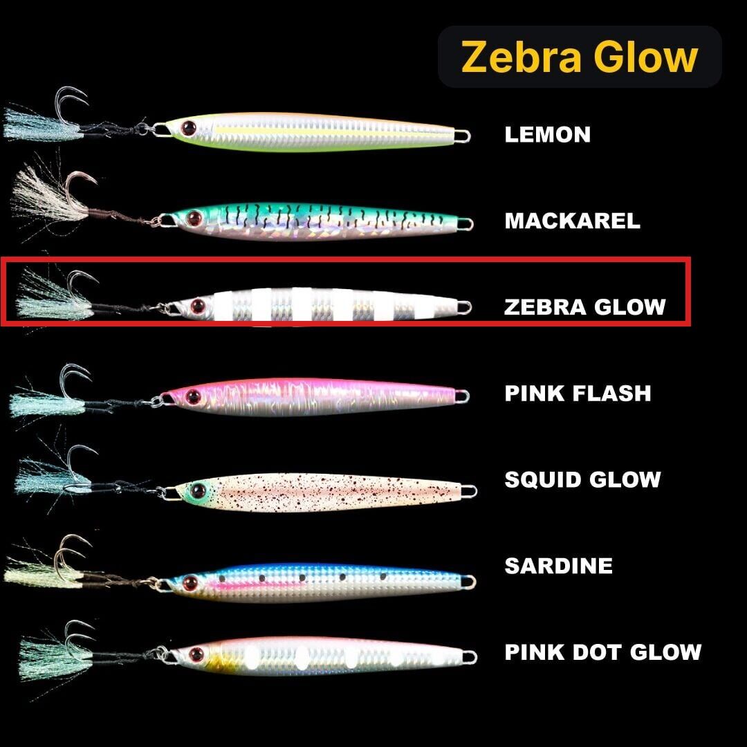 Ryuji Salty Jig 120gr Metal Yem Zebra Glow
