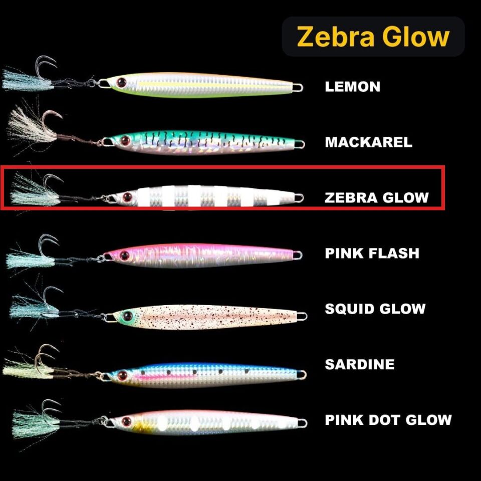 Ryuji Salty Jig 120gr Metal Yem Zebra Glow