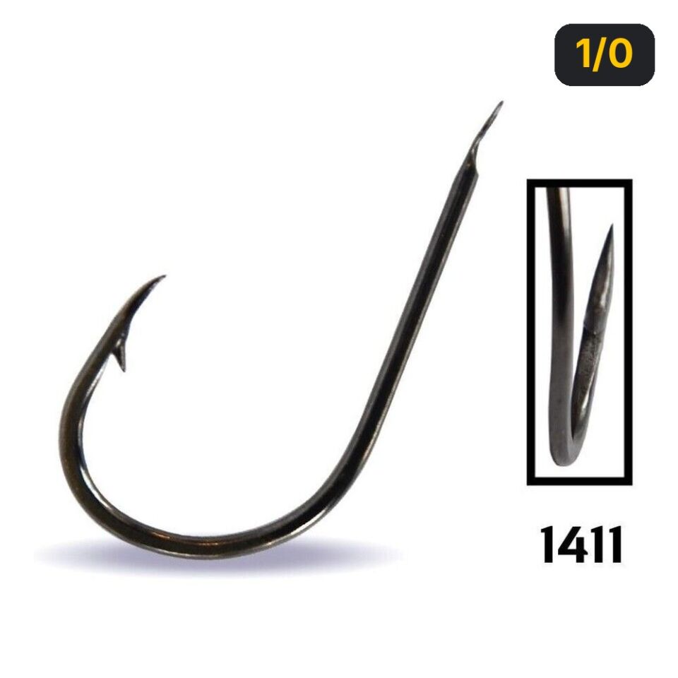 Youvella 1411 (HFKS) Kısa Pala Dövme Çupra İğnesi 100'lü Kutu Black Nikel 1/0