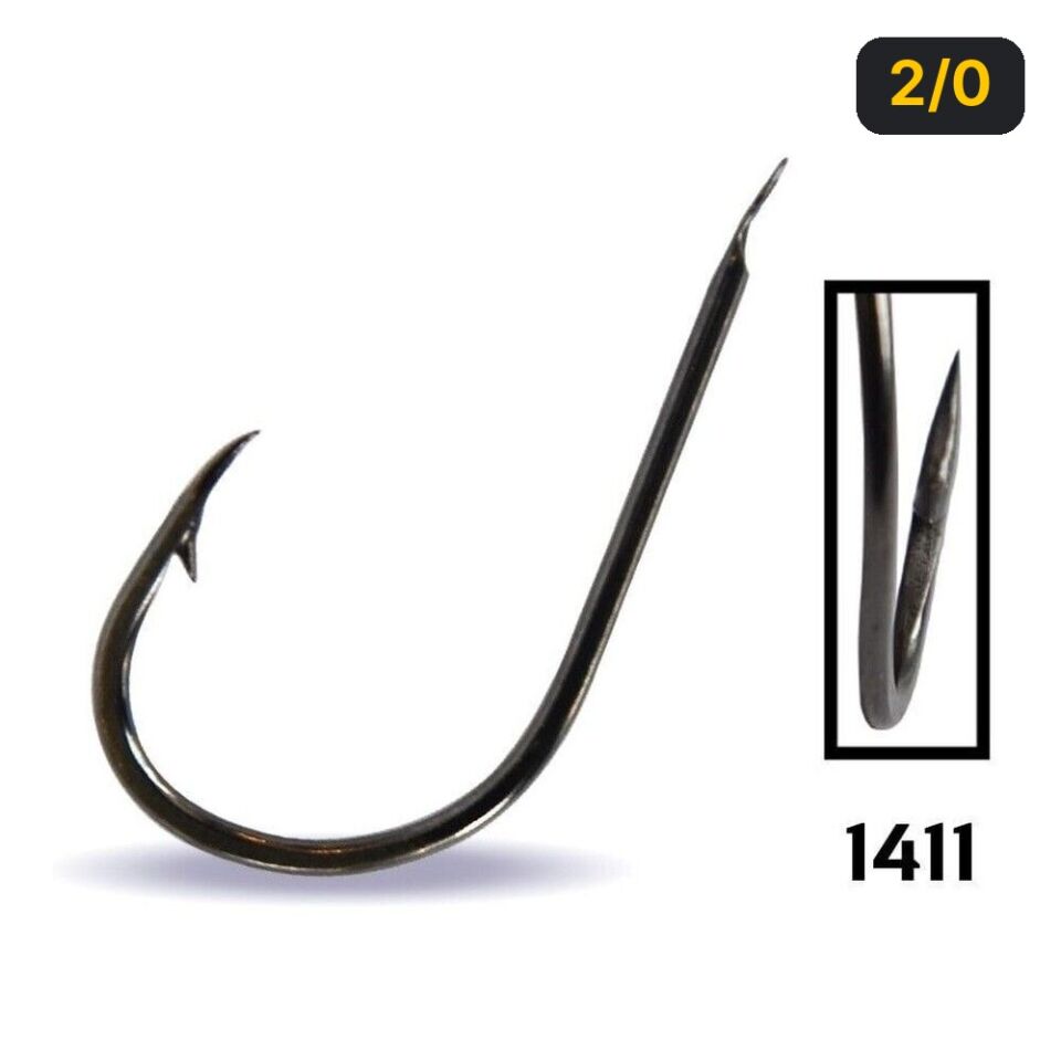 Youvella 1411 (HFKS) Kısa Pala Dövme Çupra İğnesi 100'lü Kutu Black Nikel 2/0