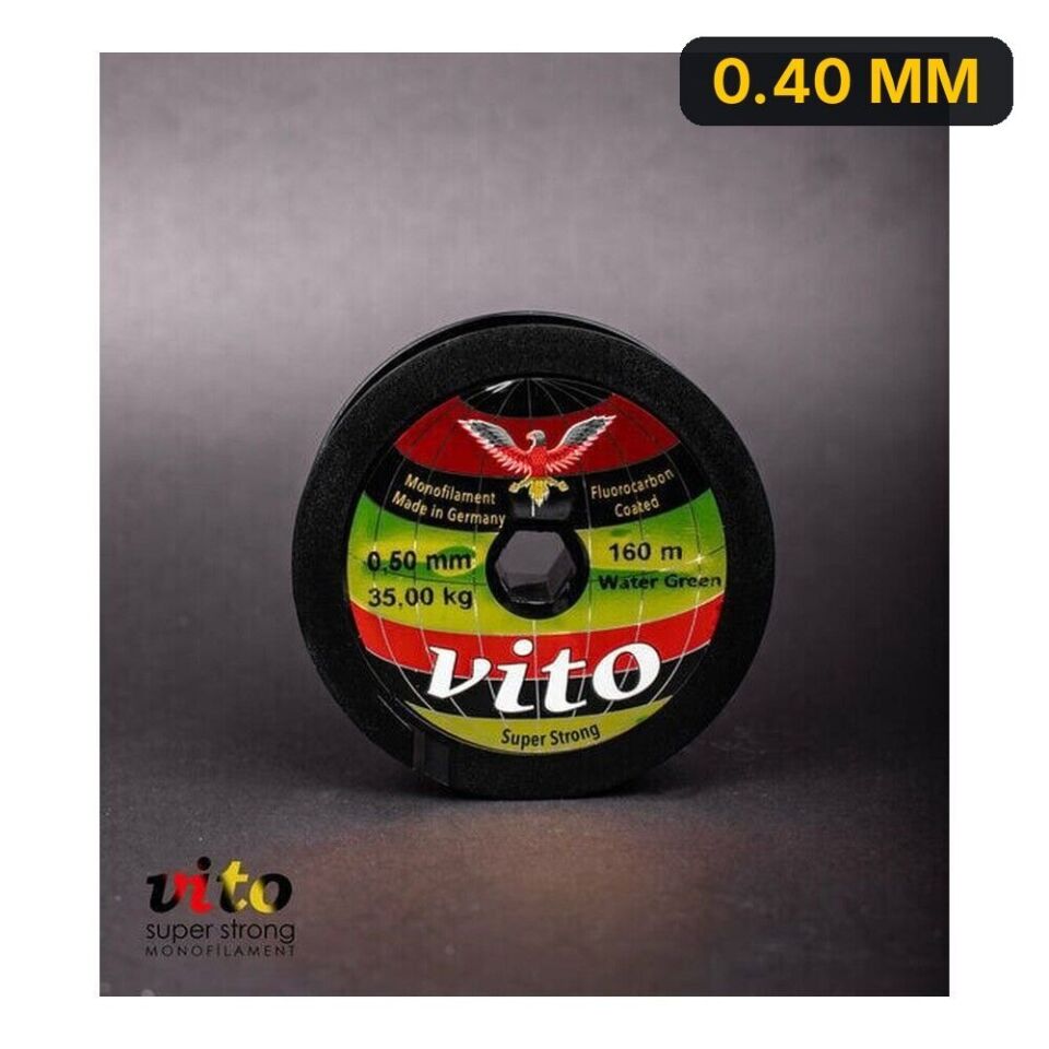 Vito 160 MT Yeşil  Fluorocarbon Kaplama Misina 0.40 MM