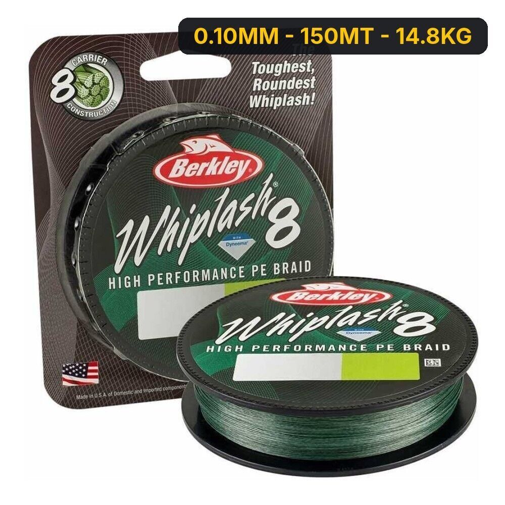 Berkley Whiplash 8 Braid İp Misina Moss Green 150MT 0.10MM - 150MT - 14.8KG