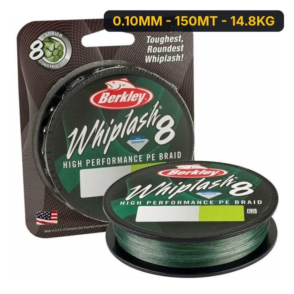 Berkley Whiplash 8 Braid İp Misina Moss Green 150MT 0.10MM - 150MT - 14.8KG