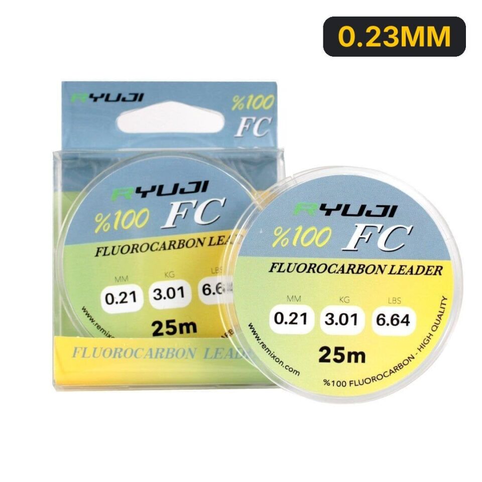 Ryuji %100 FC 25m Fluoro Carbon Leader Misina 0.23MM