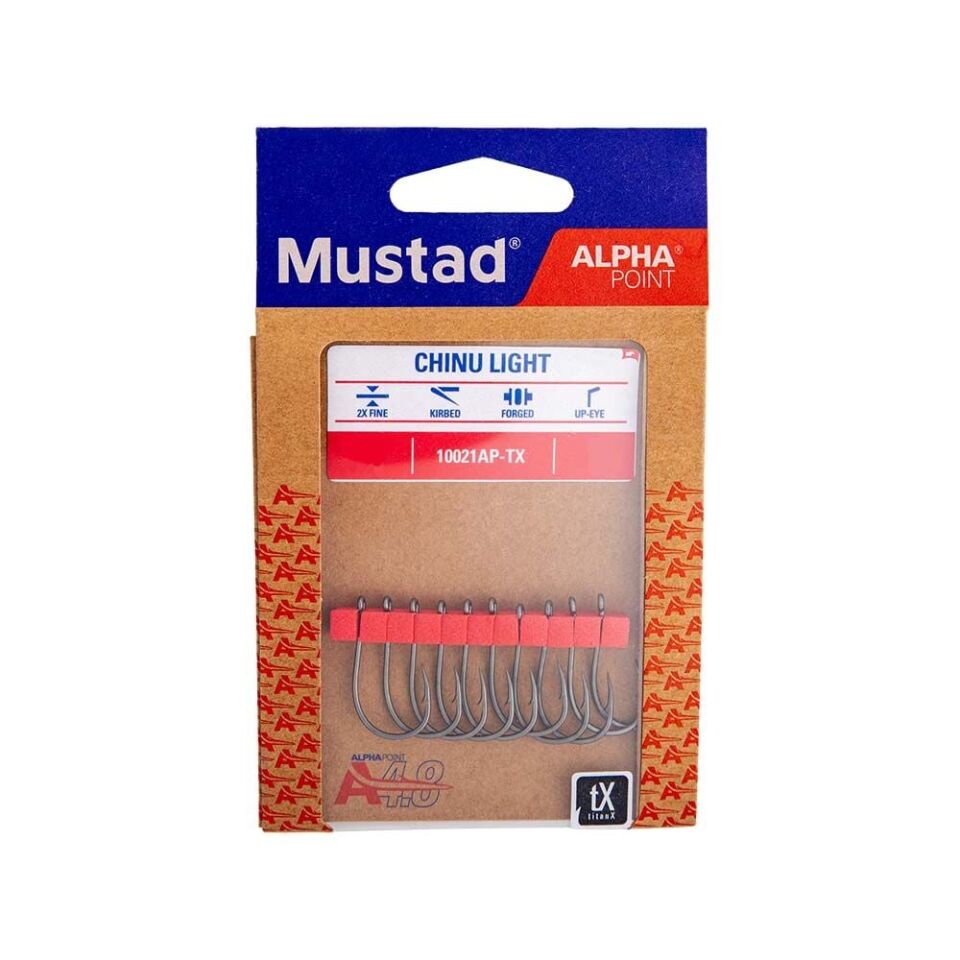 Mustad Alpha Point Chinu Light 10021AP Olta İğnesi NO:1 - 10LU