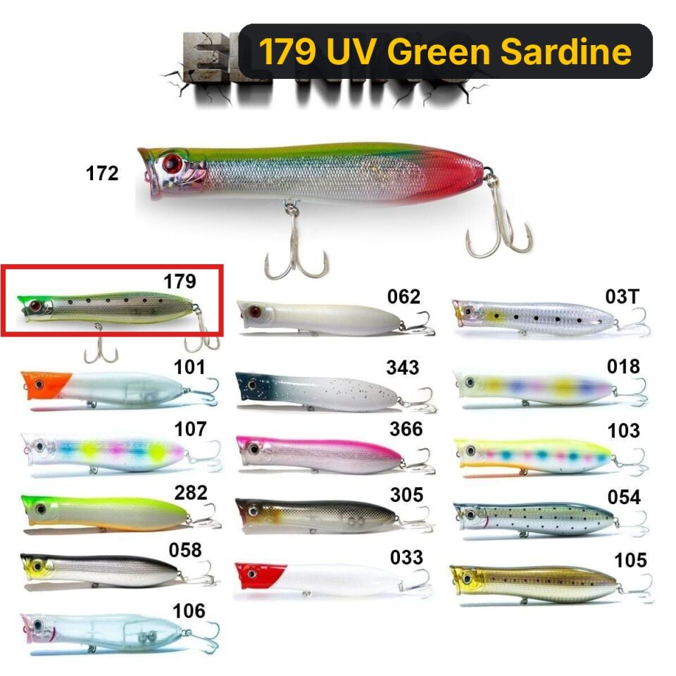Fujin Elnino 13cm 31.5gr Maket Balık 179 UV Green Sardine