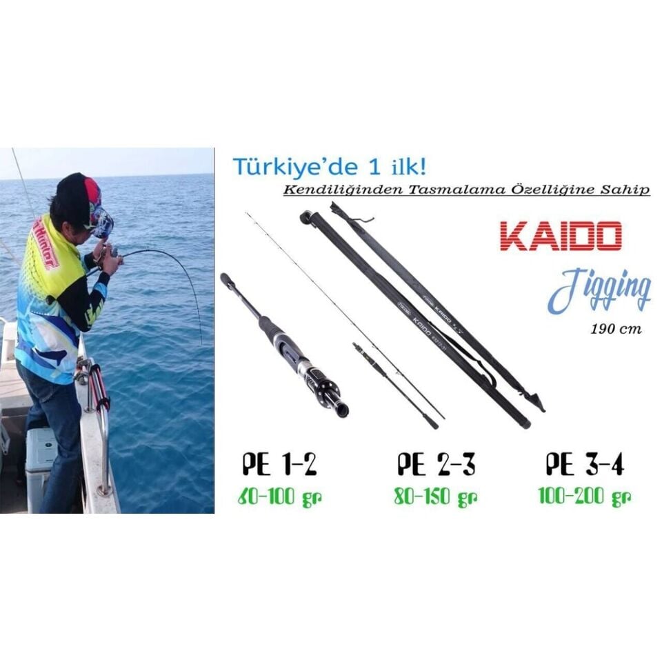 Kaido Slow Jig Kamışı 190 cm Pe 1-2 Tetiksiz