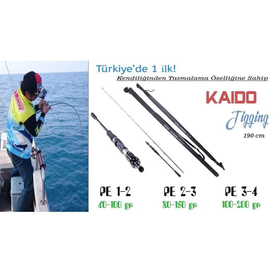 Kaido Slow Jig Kamışı 190 cm Pe 1-2 Tetiksiz