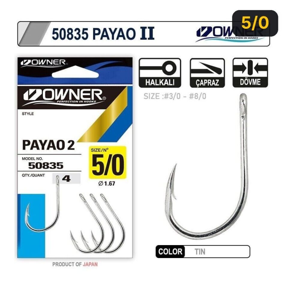Owner 50835 Payao 2 White İğne 5/0