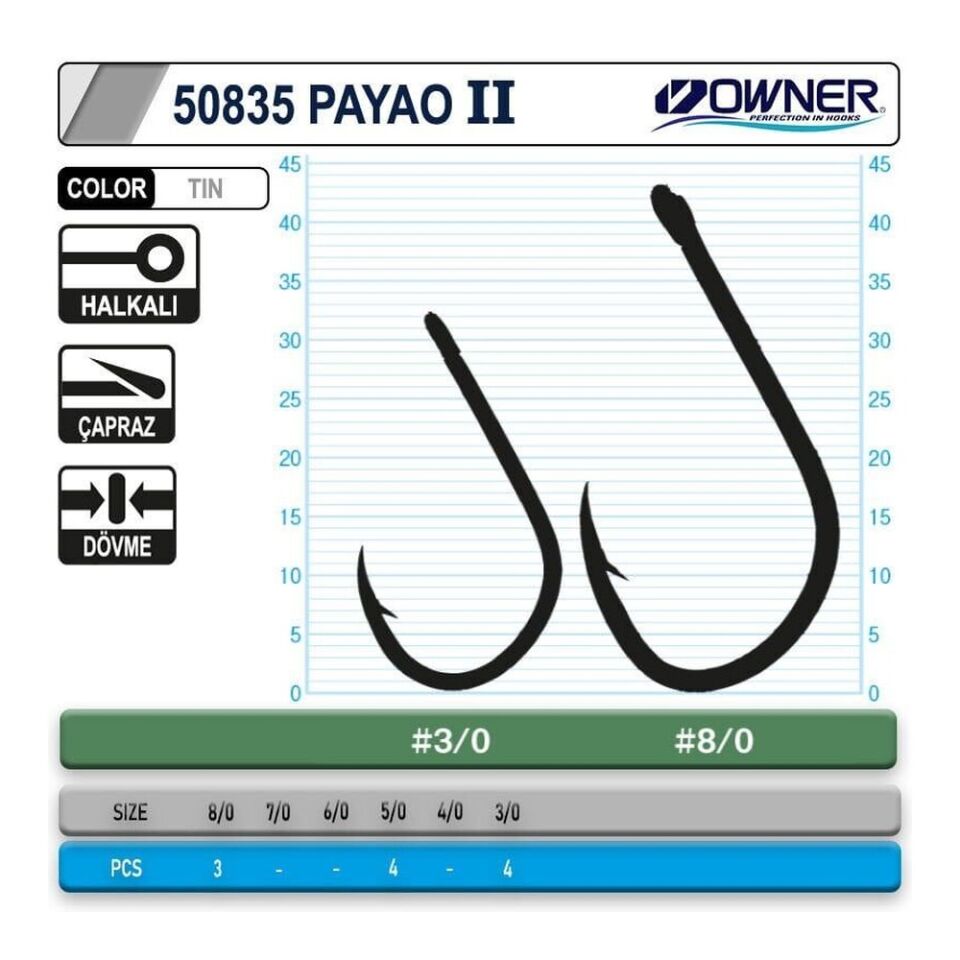 Owner 50835 Payao 2 White İğne 5/0