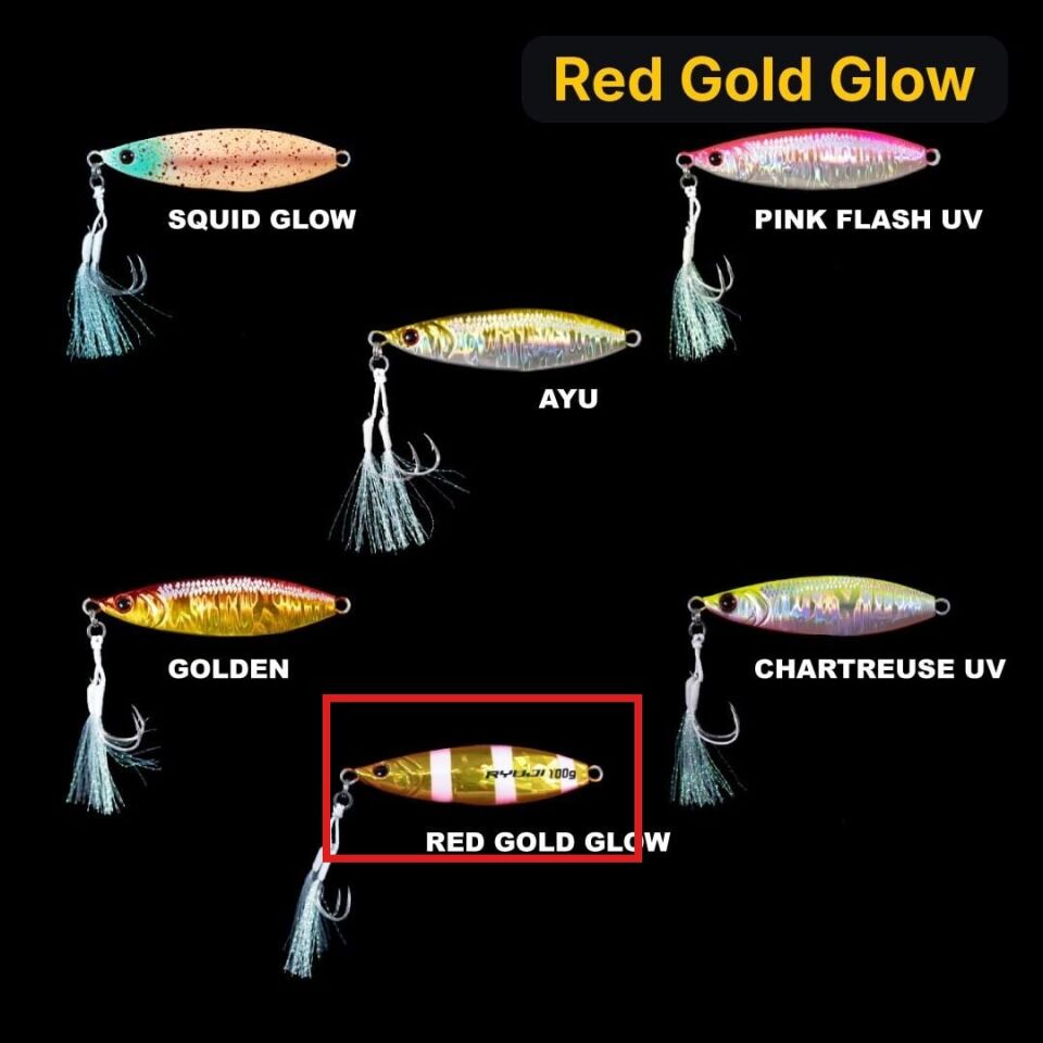 Ryuji Slowin Jig 100 gr Metal Yem Red Gold Glow