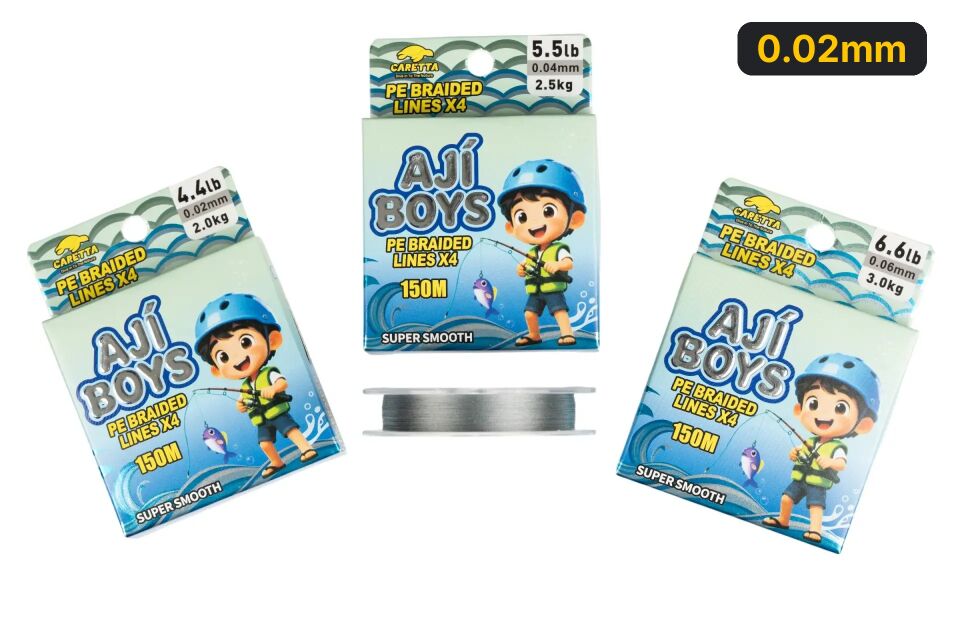 Caretta Aji Boys 4X 150 mt Gray İp Misina 0.02mm
