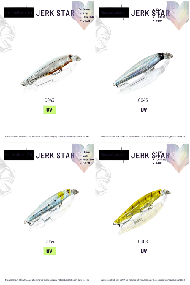 NaniwaOsakaShi Jerk Star 50mm 2,5gr Floating Maket Balık