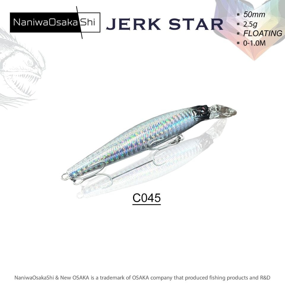 NaniwaOsakaShi Jerk Star 50mm 2,5gr Floating Maket Balık