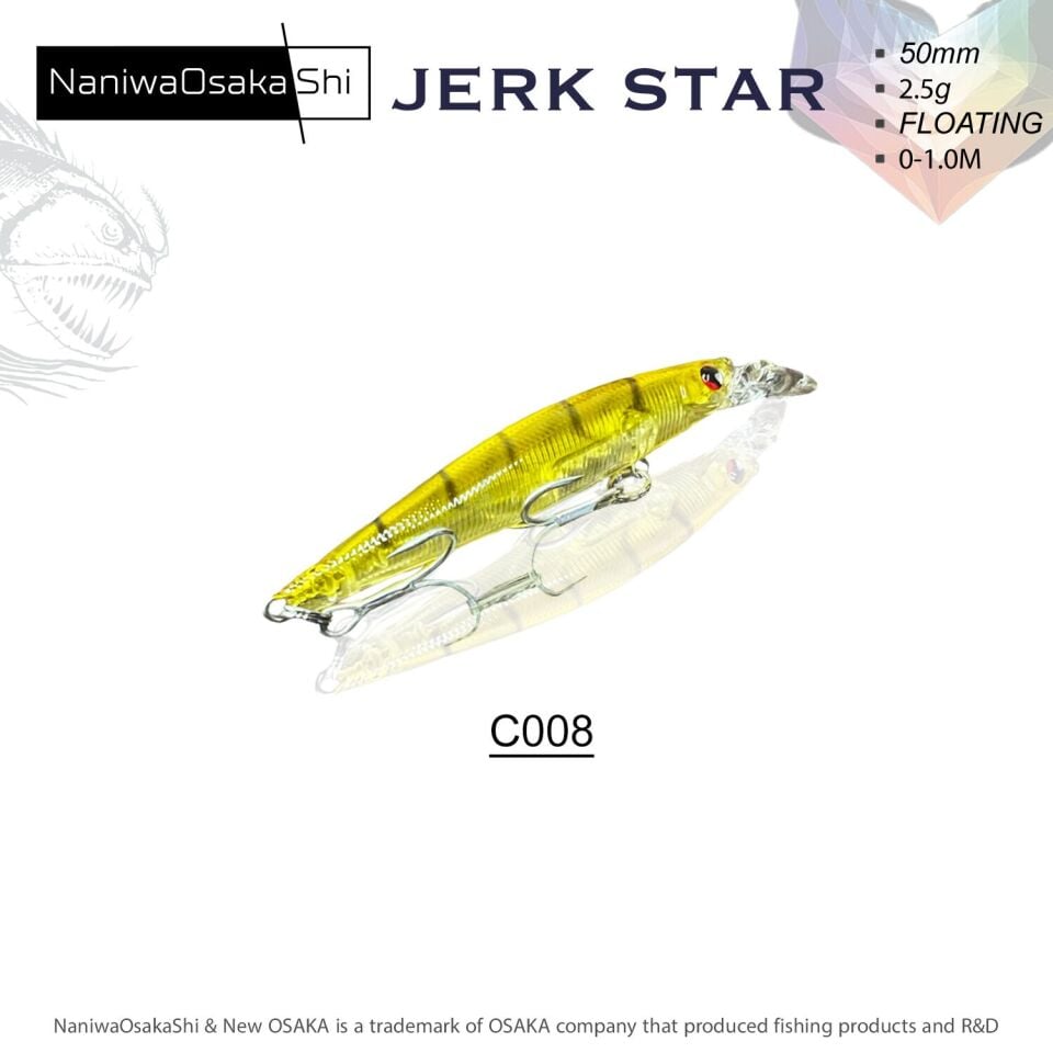 NaniwaOsakaShi Jerk Star 50mm 2,5gr Floating Maket Balık