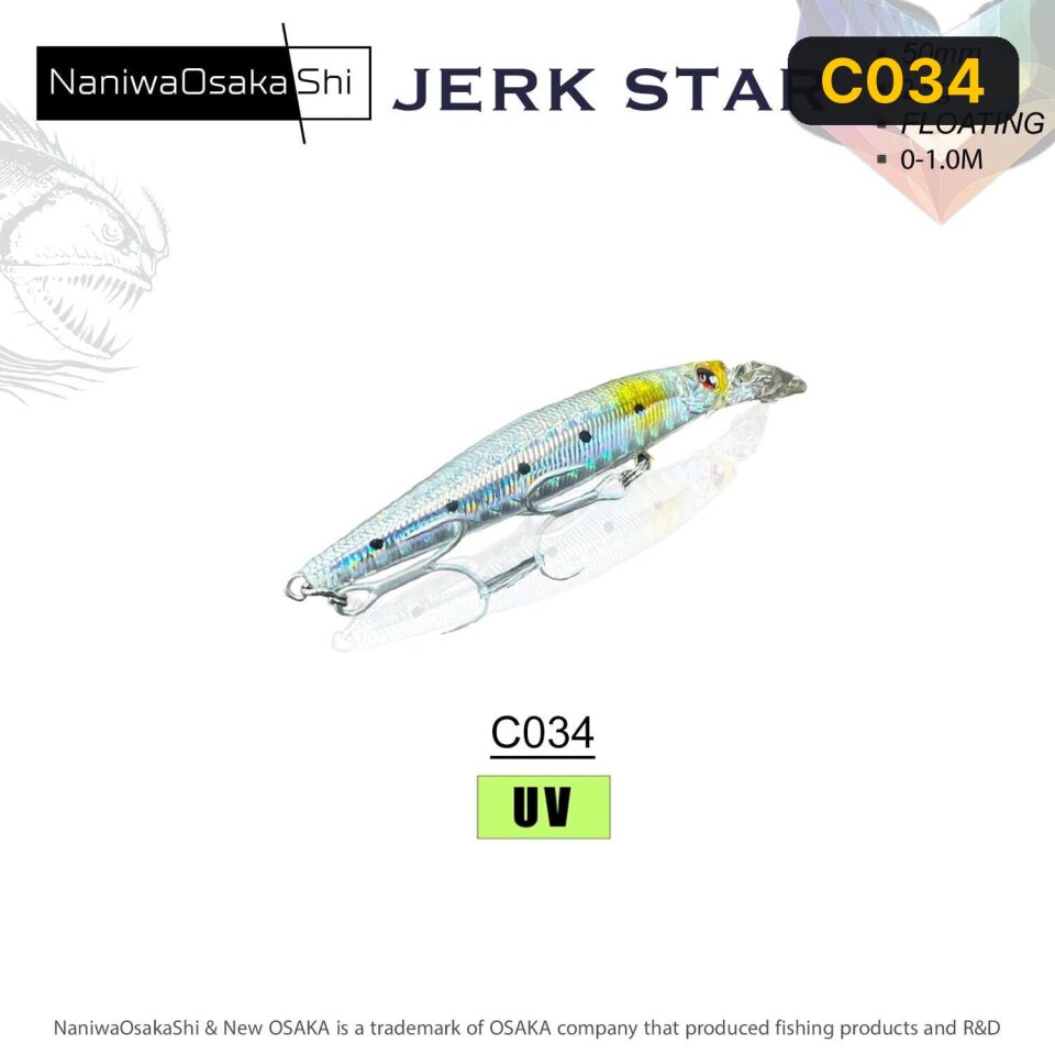 NaniwaOsakaShi Jerk Star 50mm 2,5gr Floating Maket Balık C034