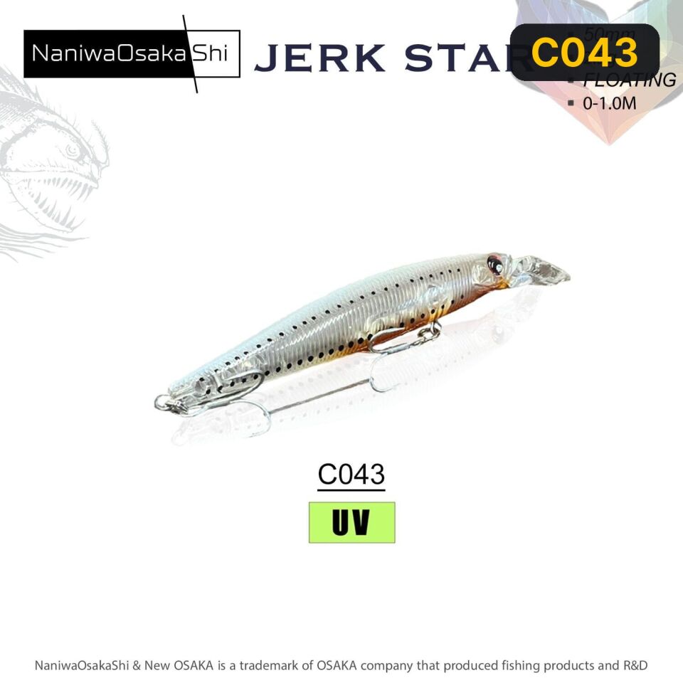 NaniwaOsakaShi Jerk Star 50mm 2,5gr Floating Maket Balık C043