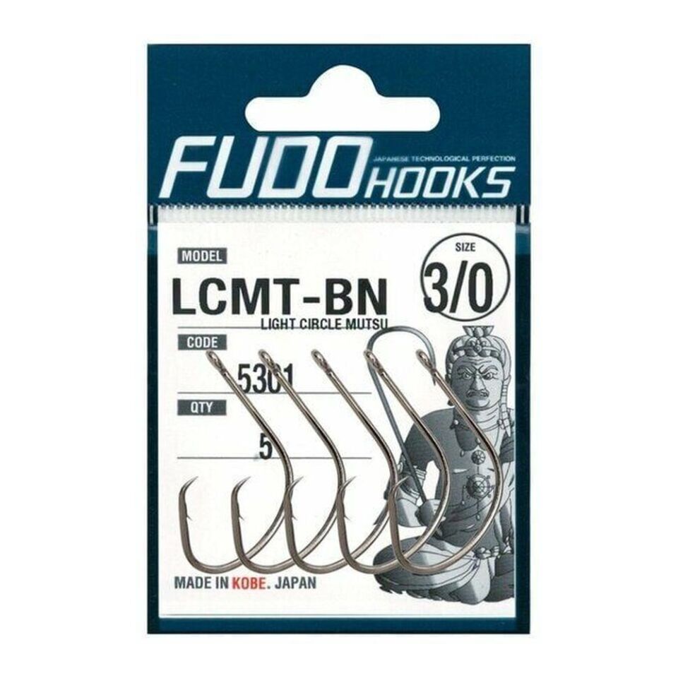 Fudo 5301 Light Circle Mutsu Black Nikel Tekli İğne 1/0