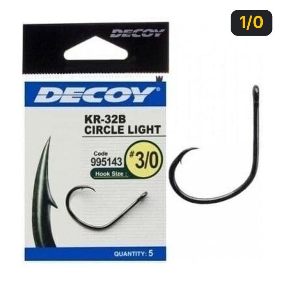 DECOY KR-32B Circle Light Black Nickel Olta İğnesi 1/0