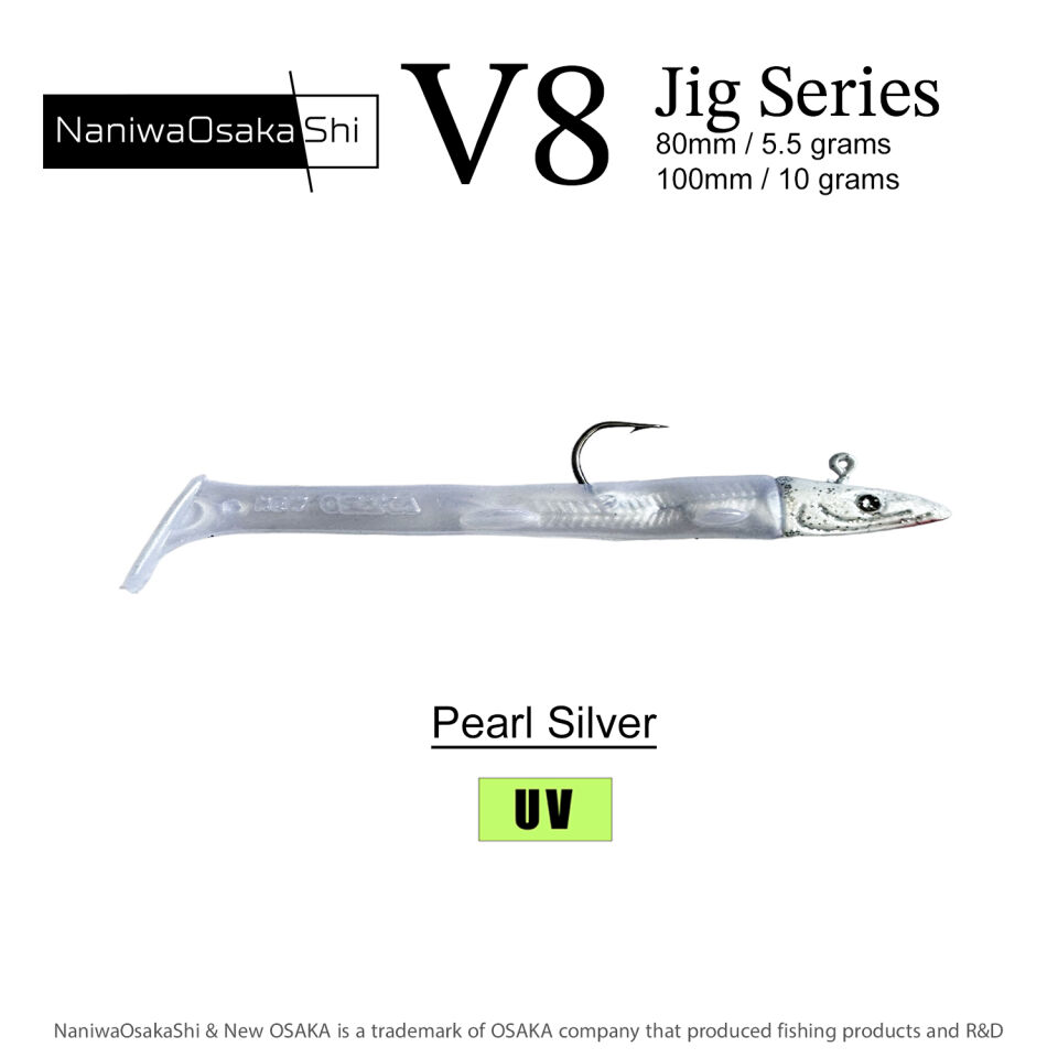 NaniwaOsakaShi V8 Jig Series 80mm 5.5gr Silikon Yem