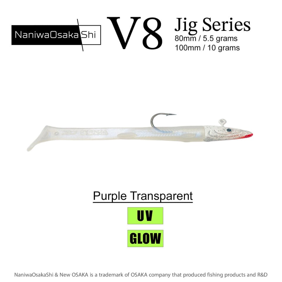 NaniwaOsakaShi V8 Jig Series 80mm 5.5gr Silikon Yem
