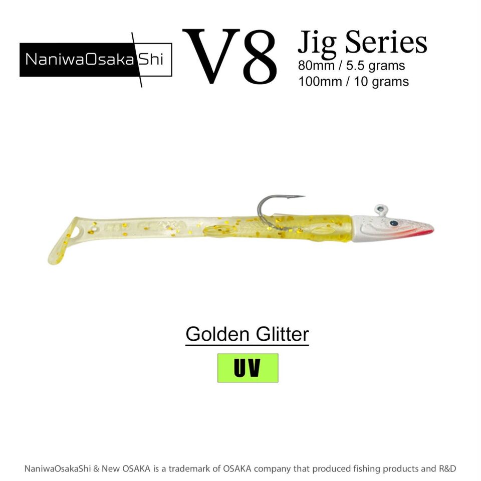 NaniwaOsakaShi V8 Jig Series 80mm 5.5gr Silikon Yem