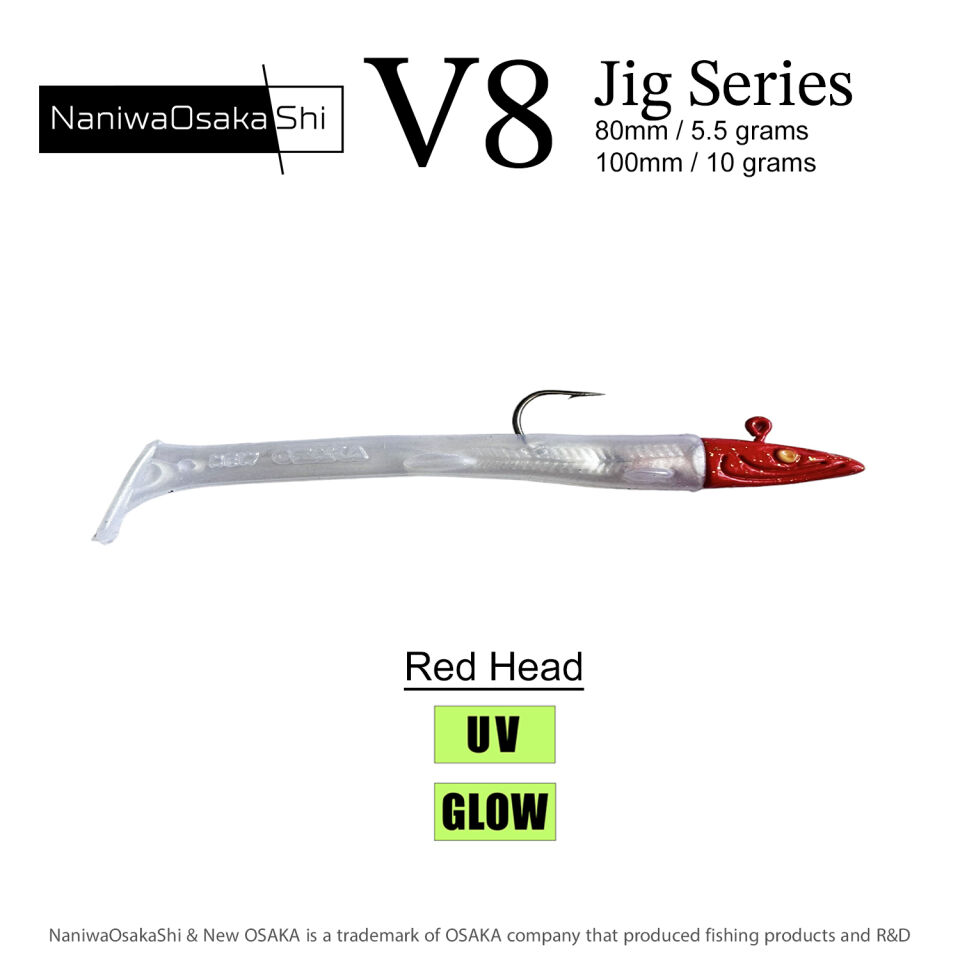NaniwaOsakaShi V8 Jig Series 80mm 5.5gr Silikon Yem